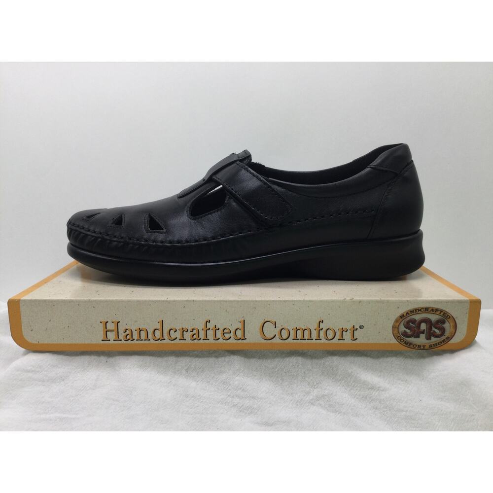 SAS Roamer Slip On Loafers Black 7S Womens Comfort Shoes New